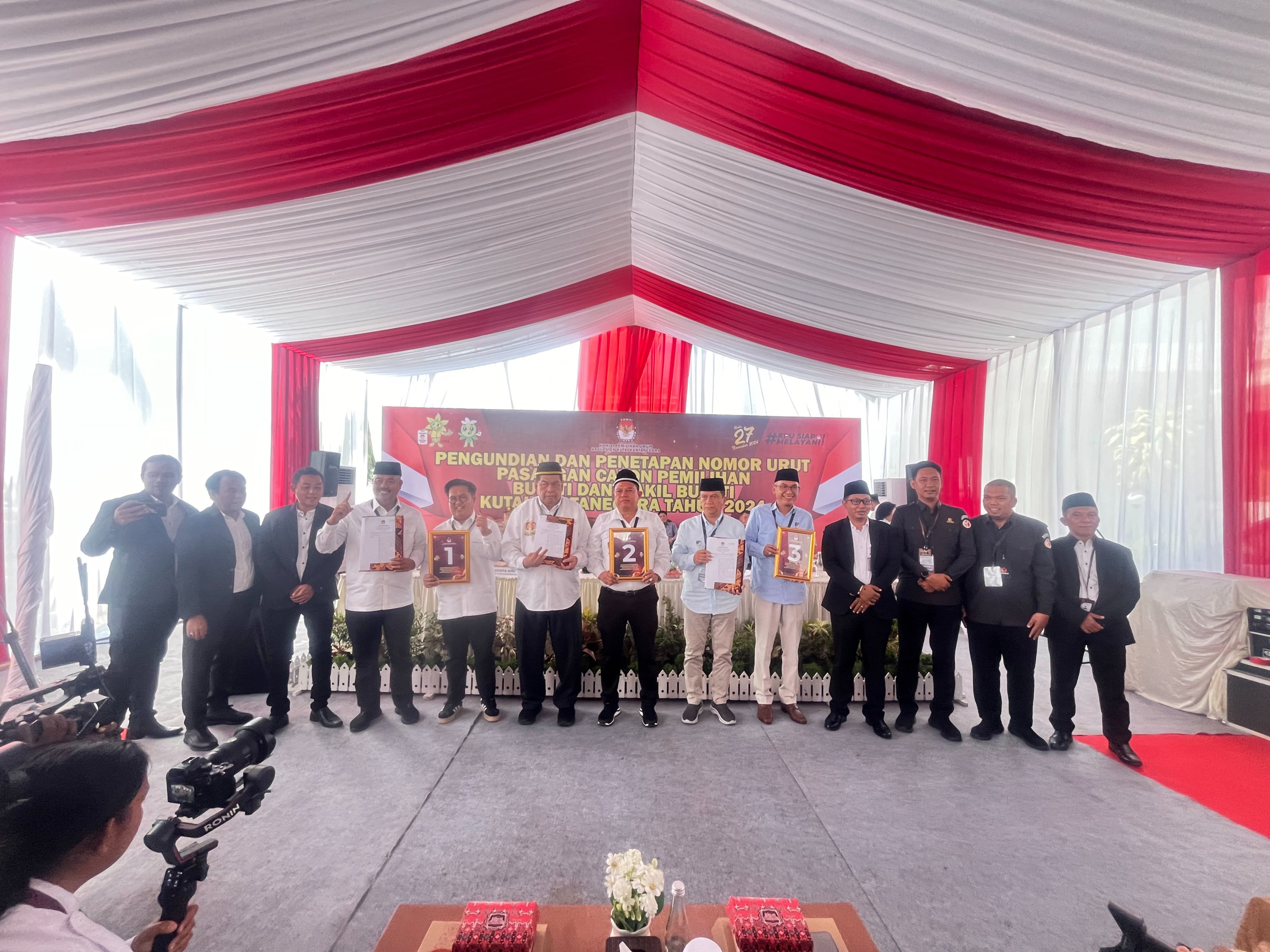 Pengundian Nomor Urut Paslon Bupati dan Wakil Bupati Kukar