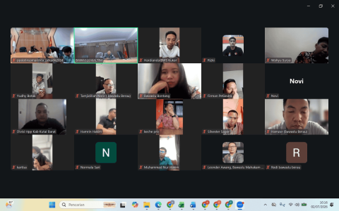Syahfur Hakim ikut Zoom Meeting Bws Kaltim